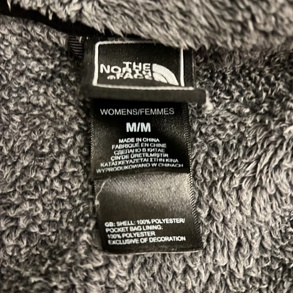 Northface Fleece Jacket Dark Gray Front Zip Closure Front Pockets Size M - Picture 3 of 3